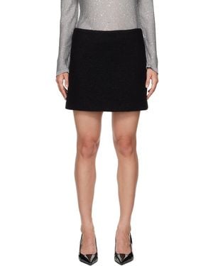 MSGM Virgin Wool Miniskirt - Black