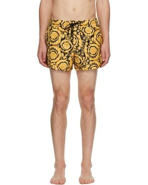 Versace Barocco Swim Shorts - Yellow