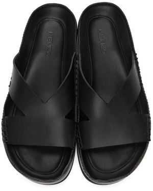 KENZO Black Opanka Sandals