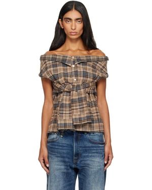 R13 Front Tie Shirt - Black