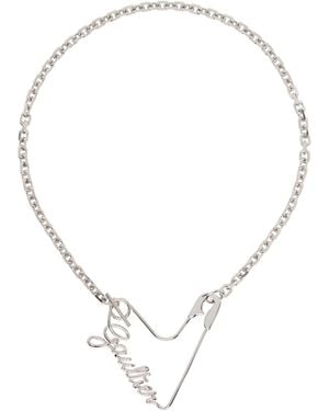 Jean Paul Gaultier Heart Safety Pin Necklace - Natural