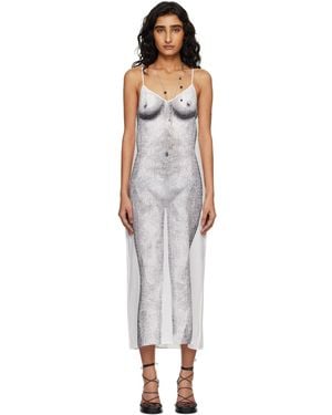 Moschino Printed Crepe Midi Dress - Black