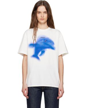 Adererror オフホワイト Dolphin Tシャツ - ブルー