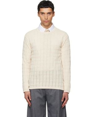 NULLUS Off- Cube Texture Knit Jumper - Black