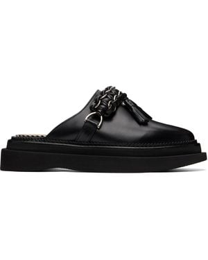Toga Virilis Hard Leather Slip-On Loafers - Black