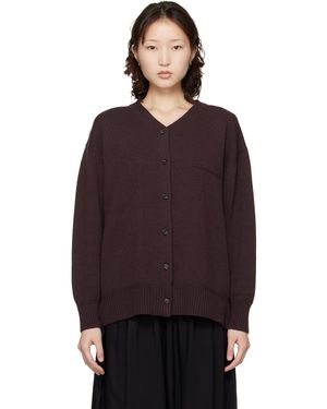 Cordera Cardigan Bourgogne En Laine Mérinos - Violet