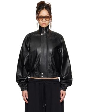 Lu'u Dan Blouson Leather Jacket - Black