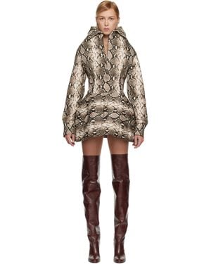 Duran Lantink Taupe Chemisier Minidress - Black