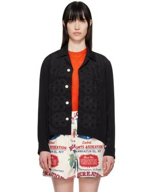 Bode Ribbon Garland Shirt - Black