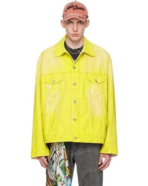 Acne Studios Yellow Oversized Denim Jacket