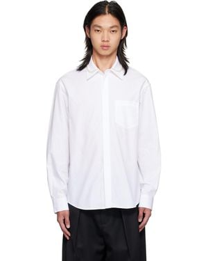 Simone Rocha Chemise Blanche À Perles Et À Boutons Dissimulés