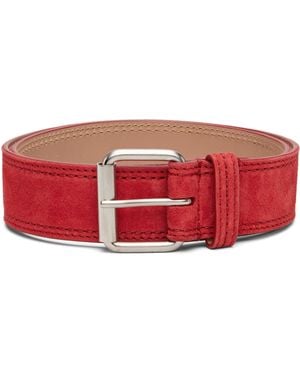 Dries Van Noten Ceinture Rouge En Suède