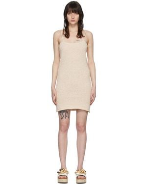 JW Anderson Beige Cotton Mini Dress - Black