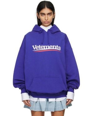 Vetements ブルー Campaign フーディ