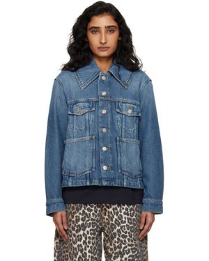 Ganni Heavy Denim Jacket - Blue