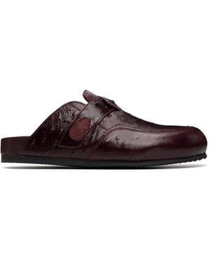 CASABLANCA Burgundy Outdoor Mule Loafers - Black