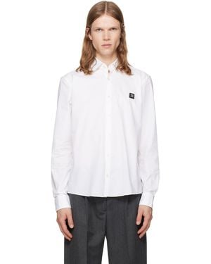 HUGO Stretch-Cotton Canvas Slim-Fit Shirt - White