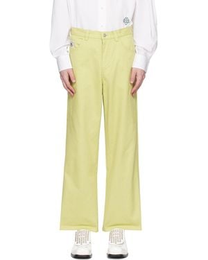 Bode Knolly Brook Pants - Yellow