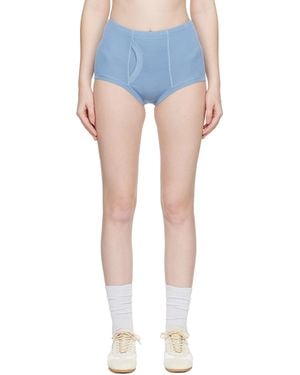 Rier Fine Rib Briefs - Blue