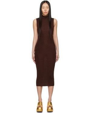 GAUGE81 Brown Flora Midi Dress - Black