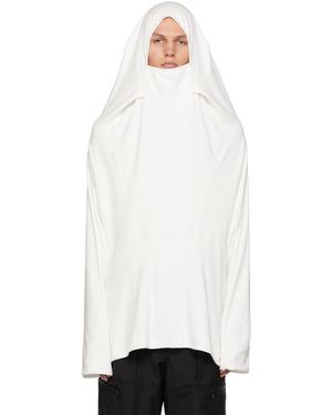 BRYAN JIMENE`Z Pull À Capuche Armstrong Blanc - Noir