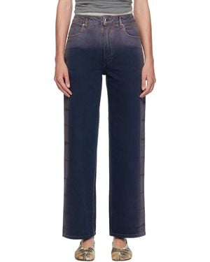 Eckhaus Latta Wide Leg Jeans - Blue