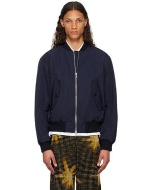 メンズ Dries Van Noten パデッド ボンバージャケット ブラック