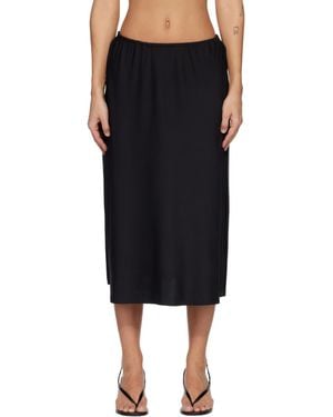Lisa Yang Silk Midi Skirt - Black