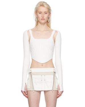 Dion Lee White Ventral Compact Corset Top