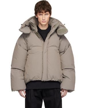 Seventh Taupe Space Down Coat - Grey