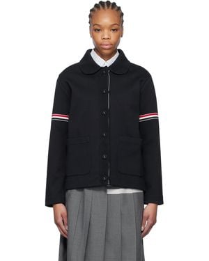 Thom Browne Cotton Loopback Work Jacket - Black