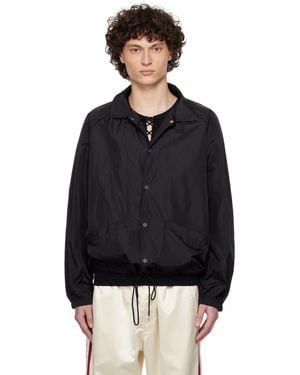 Bode Nylon Track Jacket - Black