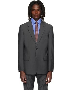 Valentino Wool Mohair Blazer - Grey