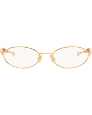 Bottega Veneta Sardine Oval Glasses - Metallic