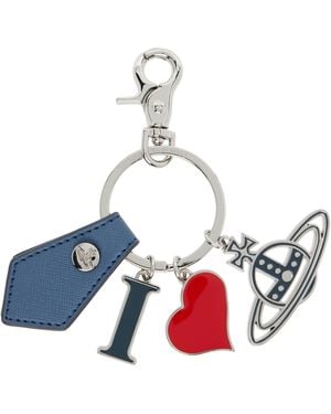 Vivienne Westwood ネイビー 'I Love Orb' キーホルダー - ブルー