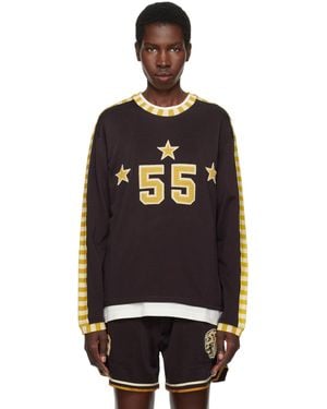 Bode Medalist Appliqué Long Sleeve T-Shirt - Black