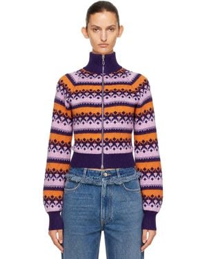 Rabanne Vintage Jacquard Wool Sweater - Red