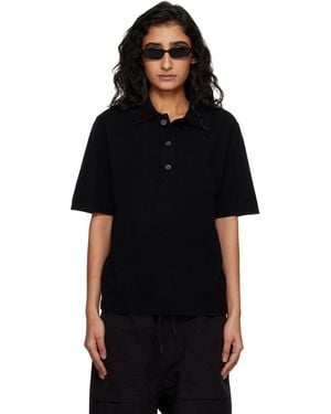 Entire studios Short Sleeve Knit Polo - Black