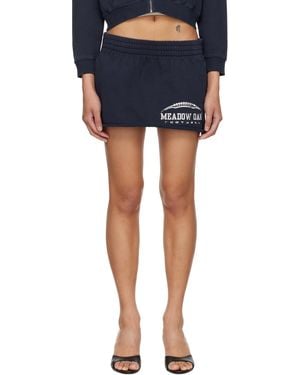 Skims Boyfriend Fleece Miniskirt - Blue