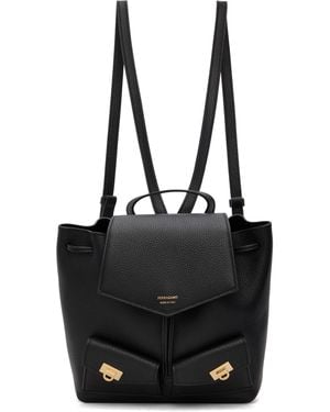 Ferragamo Multi-Pocket Mini Backpack - Black