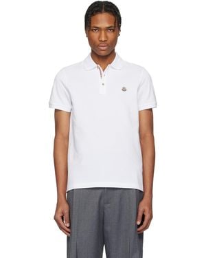 Moncler Logo Patch Cotton Polo - White