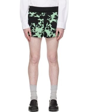 Dries Van Noten Ribbed Jacquard Shorts - Black