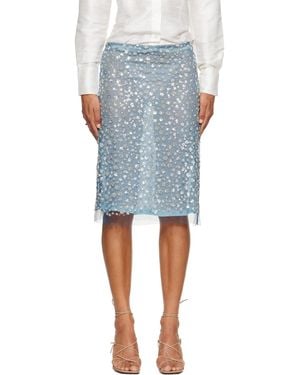 RESCHA Ssense Exclusive Galaxy Midi Skirt - Blue