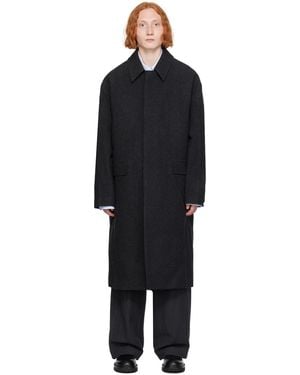 Juun.J Herringbone Coat - Black