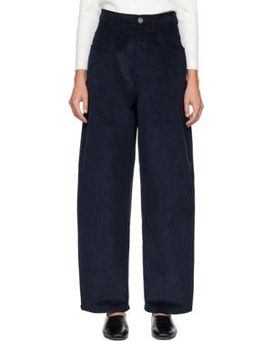 Rohe Bruun Signature Baggy Corduroy Trousers - Blue
