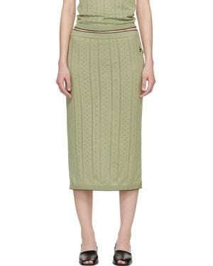 B.B. Wallace Khaki Serra Midi Skirt - Green