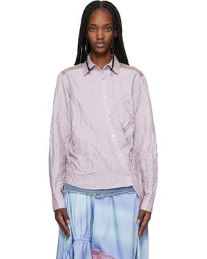 ANDERSSON BELL Crinkled Twist-Tuck Shirt - Multicolour