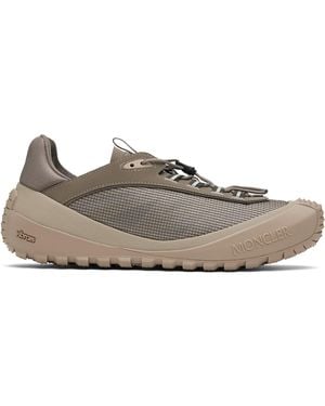 Moncler Taupe Trailgrip Lp Suede & Nubuck Trainer - Black