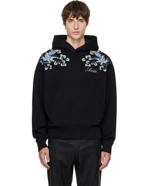 Amiri Floral Embroidered Hoodie - Black