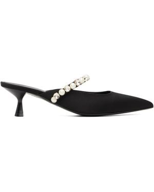 Stella McCartney Elsa Pearl-Embellished Kitten Heels - Black